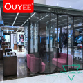 Fashion Unique Wooden Design Furniture Cosmetics Shop with LED Lights